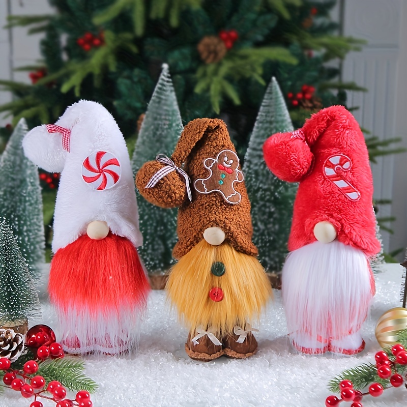 Lighted Christmas Gnomes Plush Decorations Gnomes Decor - Temu