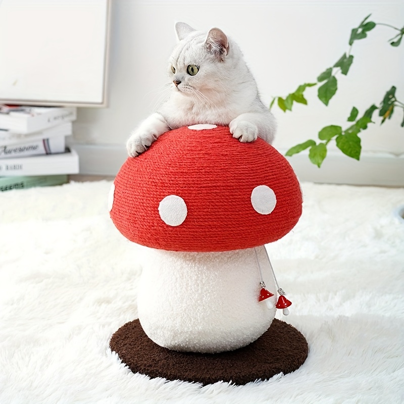 Mushroom Cat Scratcher | Fancy Fairy Cat Sratcher Toy | Happy & Polly| 11.0'' x 11.0'' x 13.4