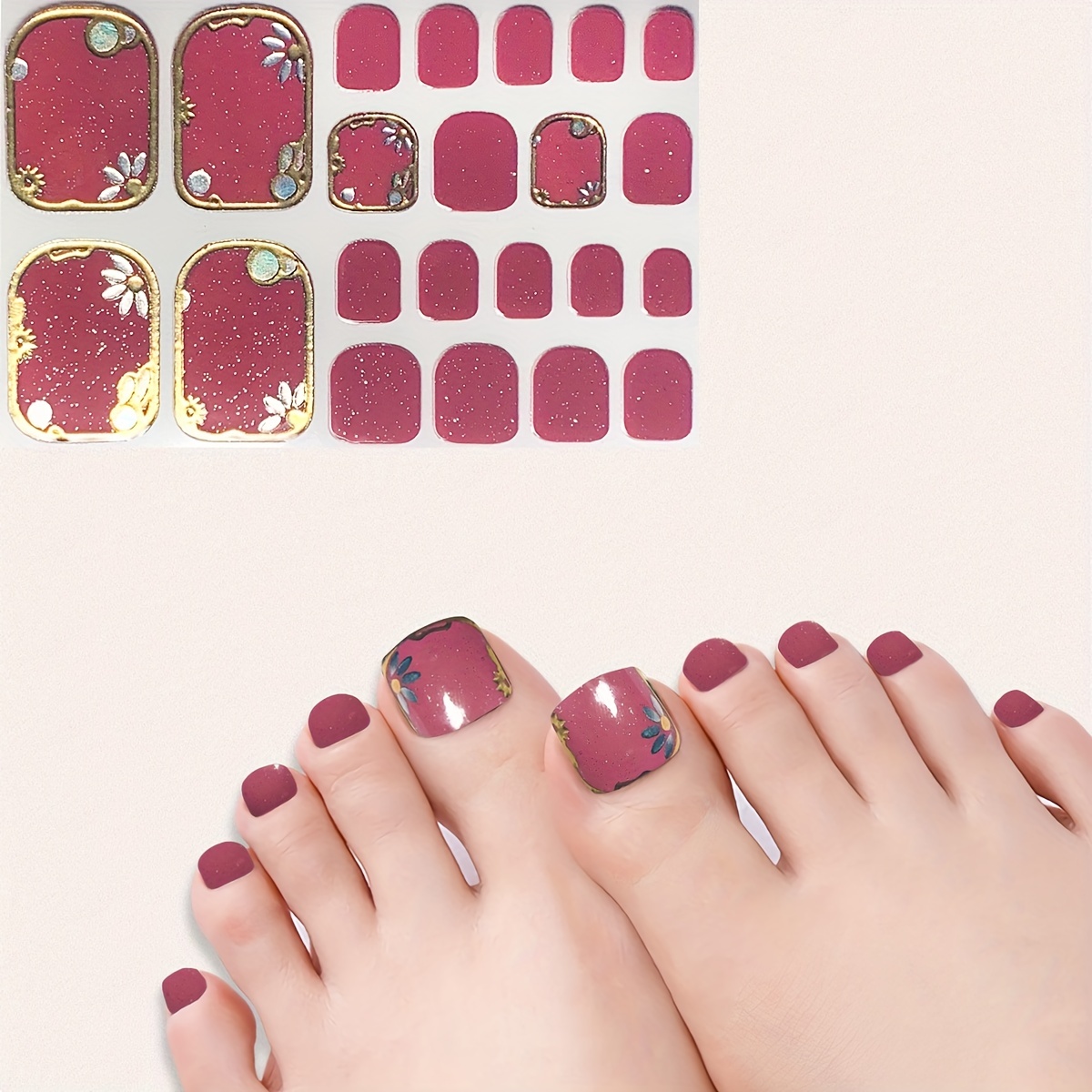 Uñas De Los Pies Pegatinas Para Uñas De Los Pies Removibles Envolturas Para  Las Uñas De Los Pies Diy Calcomanías Para Manicura De Uñas De Los Pies  Speravity HA046636-12