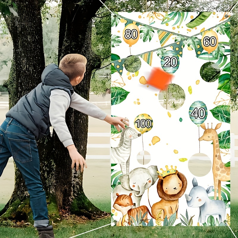 Sandbag Flag Throwing Game Jungle Animals Cartoon Temu