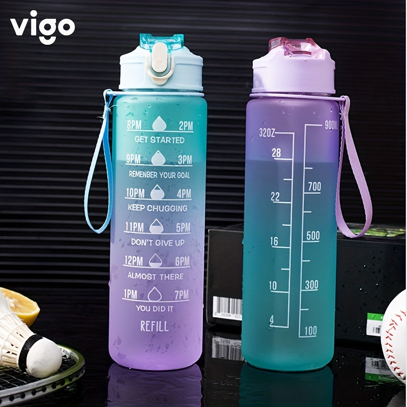 Gradient Color Leakproof Scale Sports Water Bottle Portable - Temu