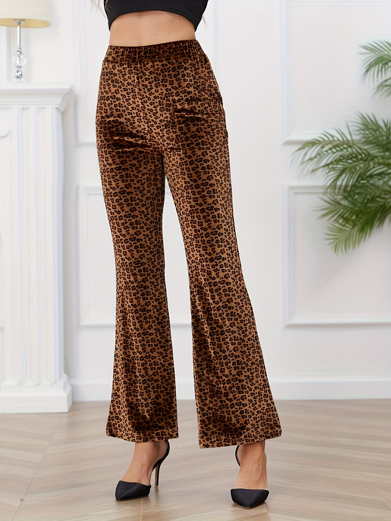 Fiercely Free Tan Leopard Print Wide-Leg Pants
