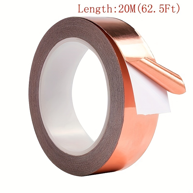 monochef 2pcs Copper Tape with Double-Sided Conductive Copper Foil Tape  Self Adhesive EMI Shielding Stained Glass Supplies Soldering Electrical