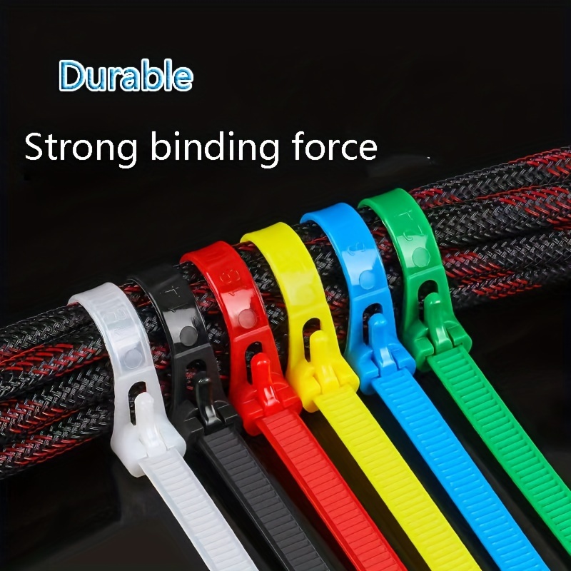 Mix 6 Colors Fastening Cable Ties Reusable Assorted Colors - Temu