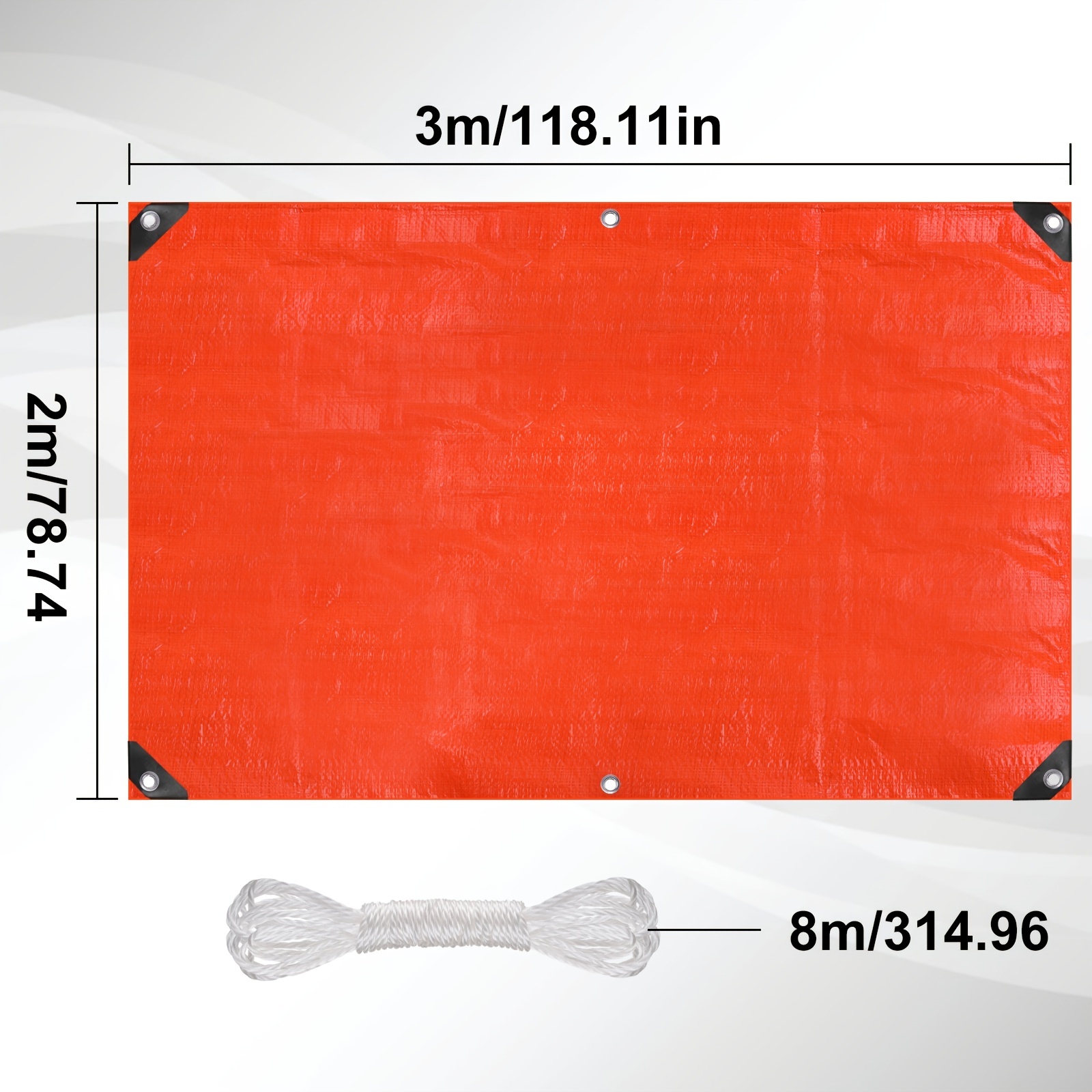1pc Waterproof Heavy Red Sheet Tarp Cover, Woven Polyethylene With  Perforations, For Garden Furniture, Barbecue, Small Swimming Pool,  Trampoline, 78.7