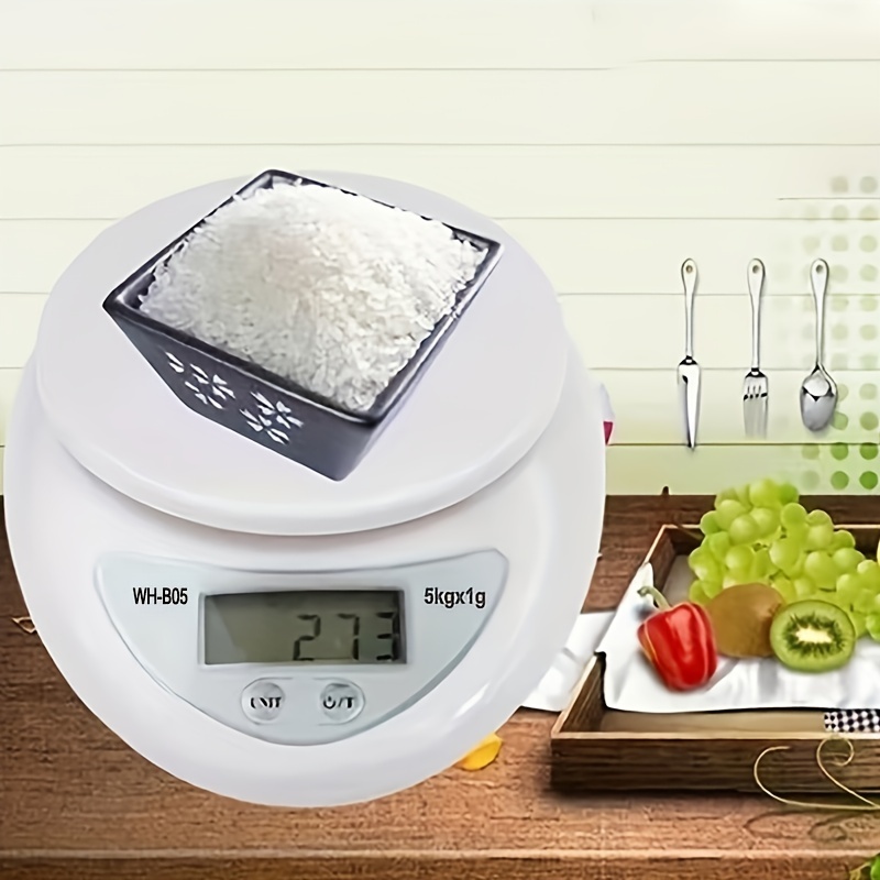 1pc 5kg Digital Kitchen Scale Portable Digital Scales Food Balance  Measuring Weight Kitchen LED for Baking Electronic Scales