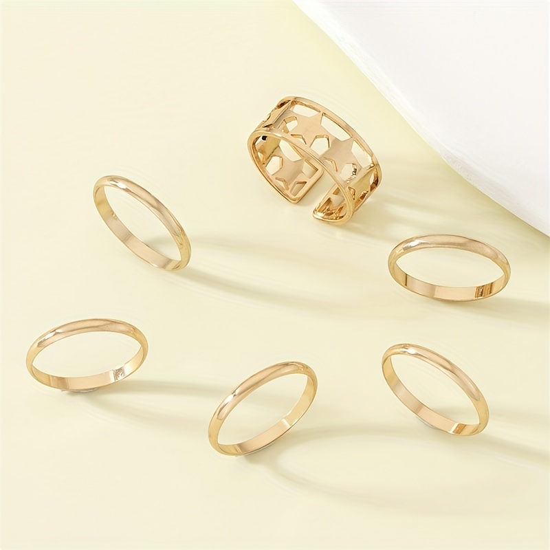 Anillos minimalistas 2024 oro