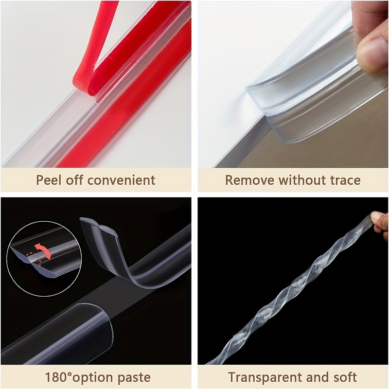 clear silicone rubber glass edge strip