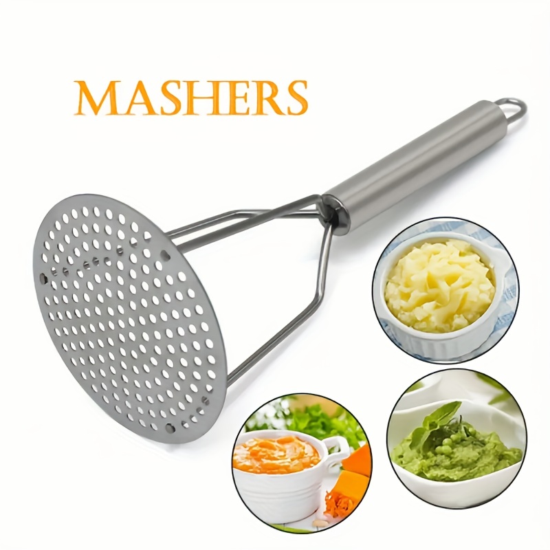 Potato Masher, Stainless Steel Potato Masher, Professional Metal Wire Masher,  Kitchen Vegetable Masher With Non-slip Handle, Manual Fruit Masher, Potato  Ricer, Potato Press, Vegetable Crusher, Kitchen Stuff, Kitchen Gadgets -  Temu