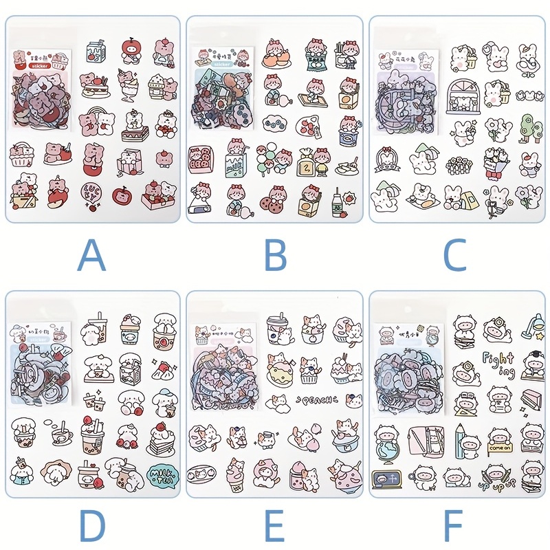 10Pcs/Set Stationery Stickers Exquisite English Pattern Waterproof PET  Children Creative Decal Hand Account Laptop Stickers Student Supplies