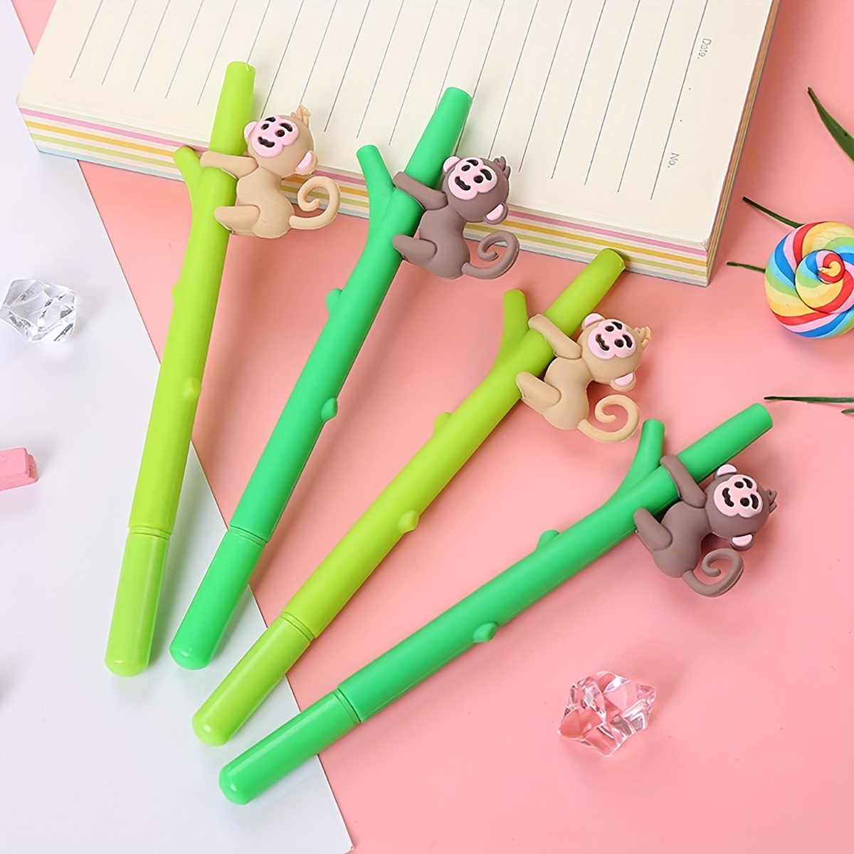 Cartoon Cute Fun Pens for Kids Black Gel Ink Pens Bulk Cool Pens for Girls  Funny Writing Pens Teachers School Office Easter Day Gifts Supplies - style  2 