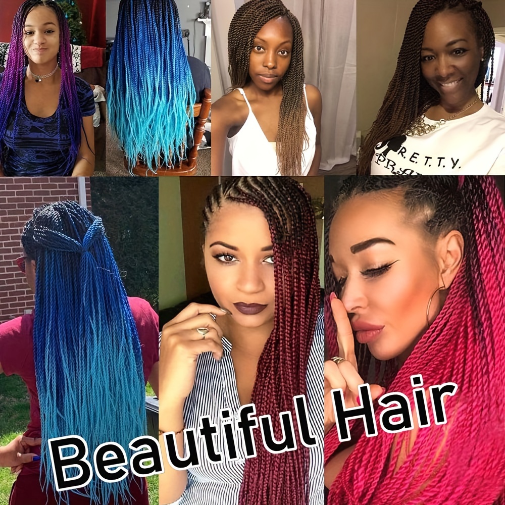 30strands Senegalese Twist Crochet Hair Long Ombre Color - Temu Canada