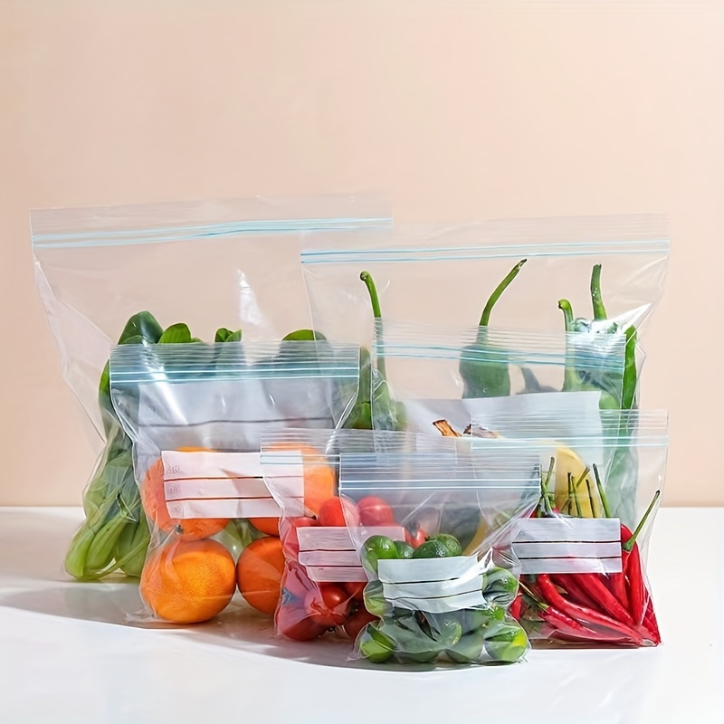 10 15pcs Reusable Food Storage Bags Fresh Keeping Zip Lock Bags Fruit And  Vegetable Freezer Bags Thickened Sealed Bags Refrigerator Sub Packaging  Dense Bags Food Bags Kitchen Supplies - Home & Kitchen - Temu