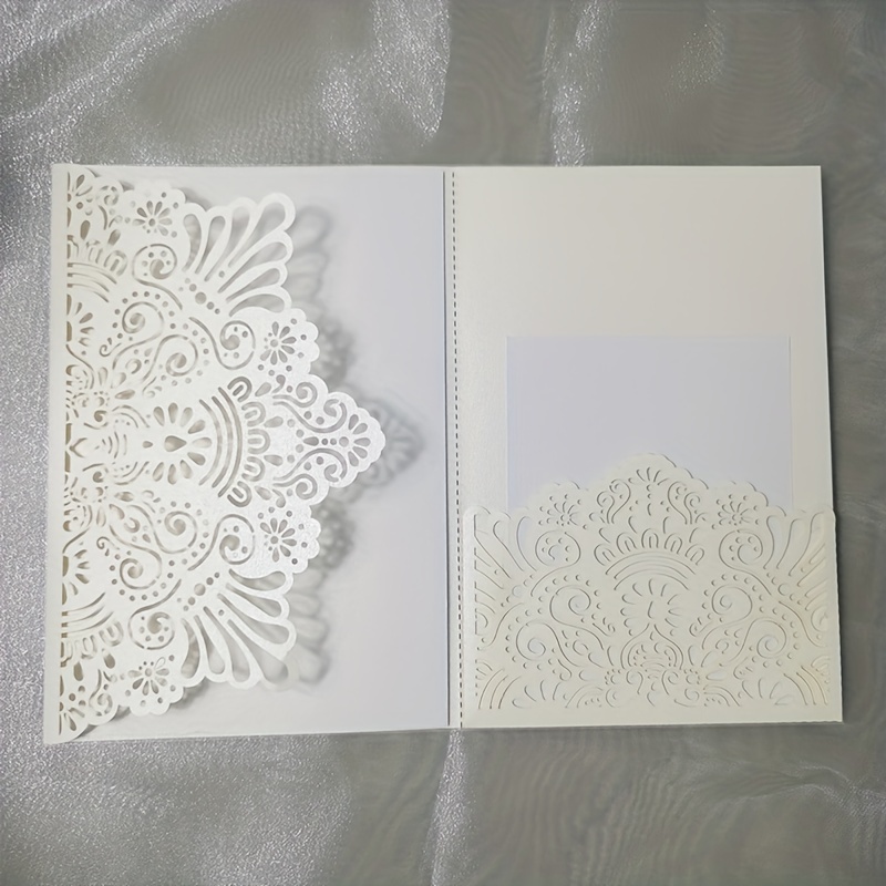 TEMU [party Invitations]10pcs Wedding Invitation Card With Envelope - Perfect For Birthday, Marriage, And Party Decoration Halloween Christmas