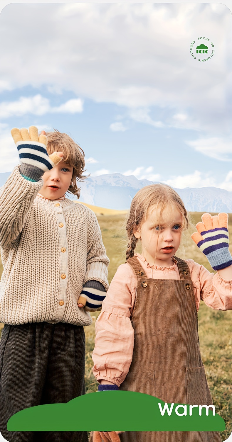 Gants de bébé d'extérieur Garder au chaud Dessin animé Enfants Gants Hiver  Filles Garçons