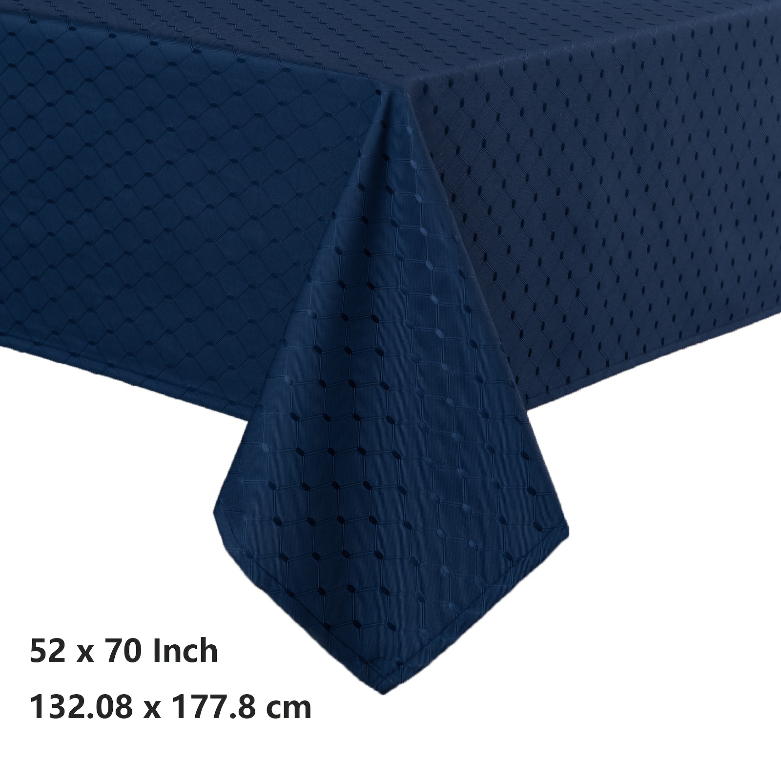  Mantel impermeable para mesa de comedor, mantel rectangular de  52 x 70 pulgadas, madera azul : Hogar y Cocina