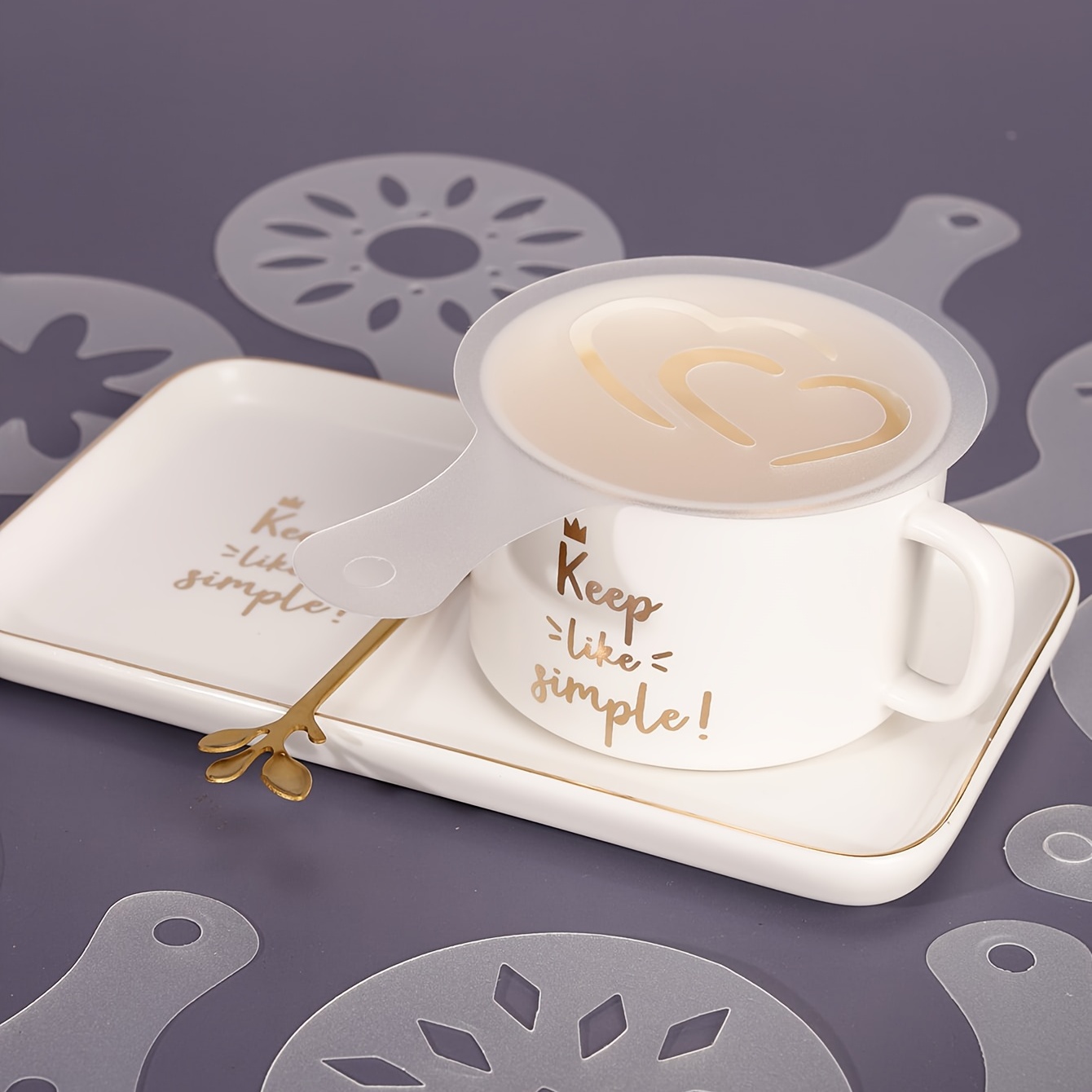 5pcs Coffee Latte Art Mold Creative Stainless Steel Latte - Temu