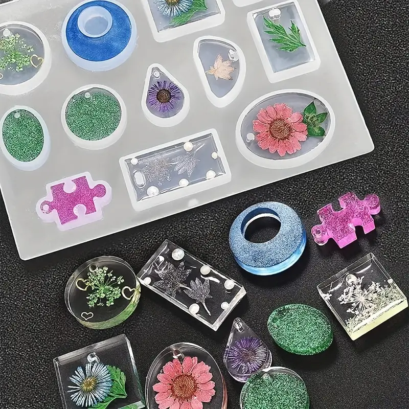 Crystal Drip Mold Set Diy Jewelry Earrings Pendant Making - Temu