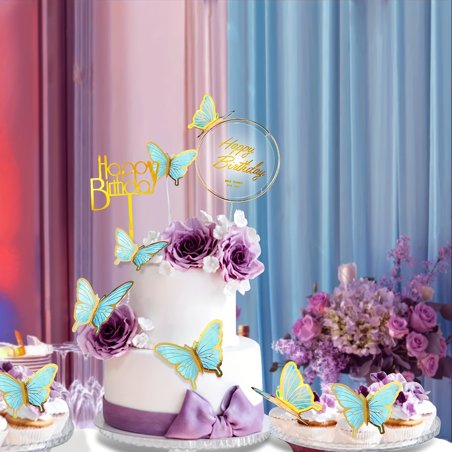 22 Decorazioni Torta A Farfalla Toppers Torta In Acrilico Buon Compleanno  Decorazioni Feste Compleanno, Matrimoni E Baby Shower - Giochi E Giocattoli  - Temu Italy