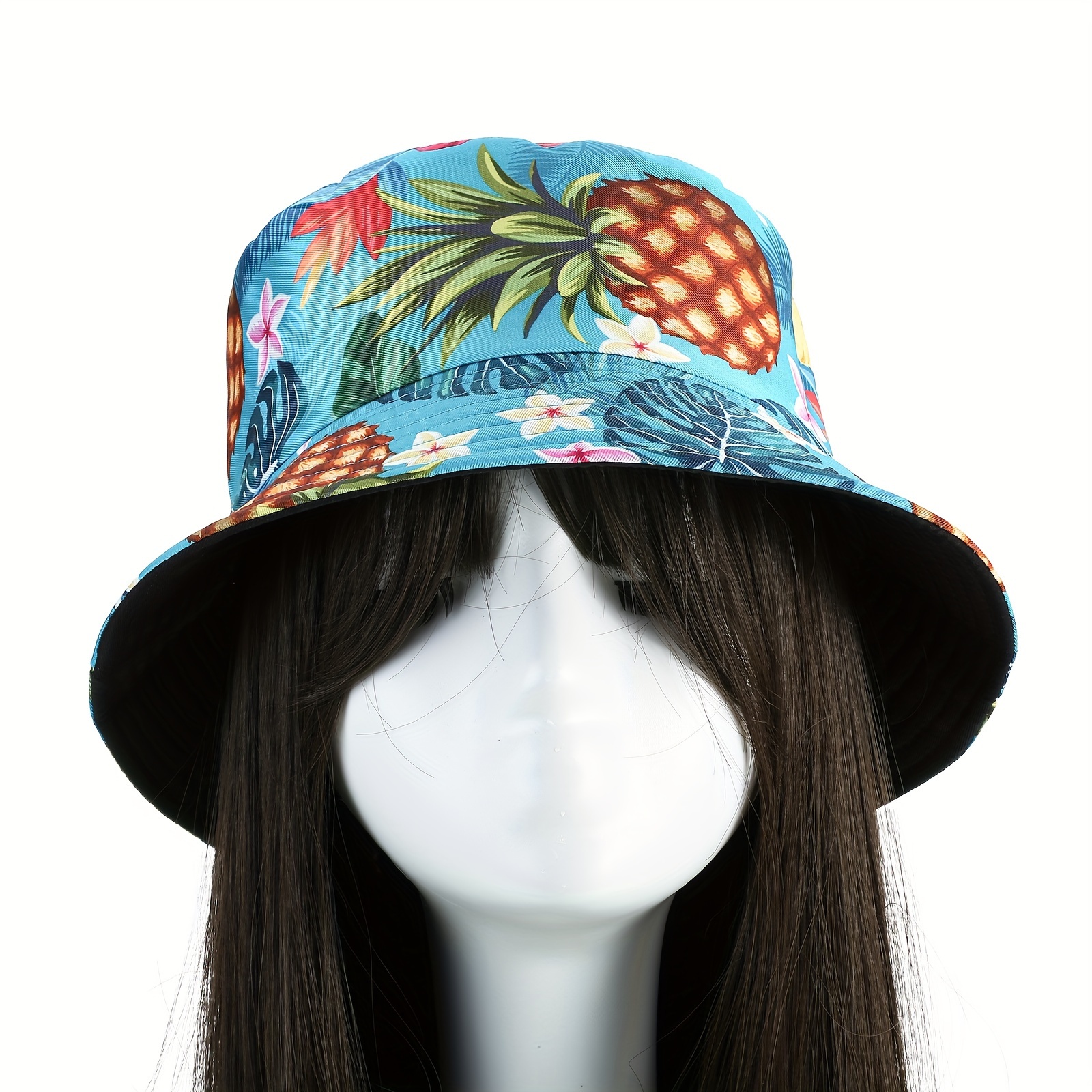 Embroidered Tropical Fruit Bucket Hat 2022 For Women Pineapple Fishing Hat  In Orange, Black, And Pink G220311 From Yanqin08, $12.25