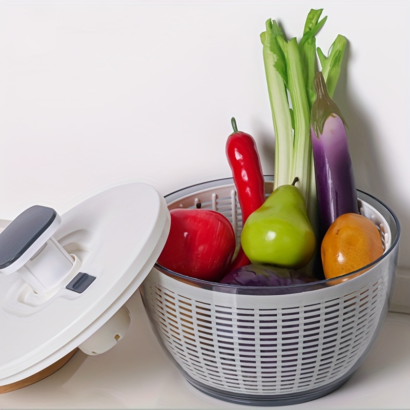 Salad Spinner, Lettuce Spinner, Salad Dressing Shaker, Manual Fruit  Vegetables Dehydrator Dryer Cleaner Basket, Kitchen Items - Temu