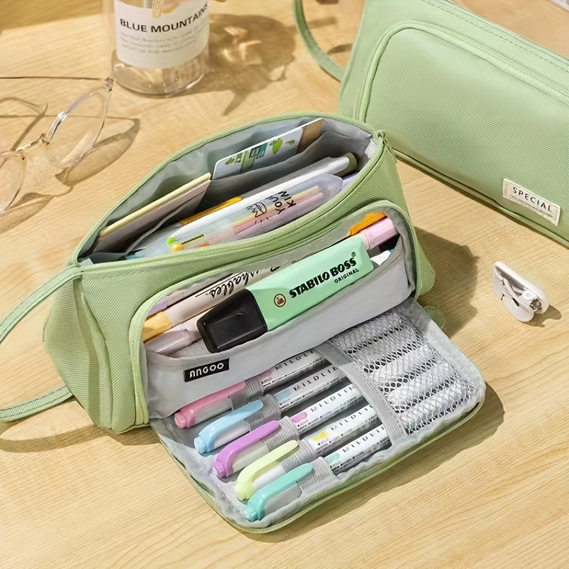 Large Capacity School Pen Pencil Case College Office Zipper Stationery Pouch  Bag
