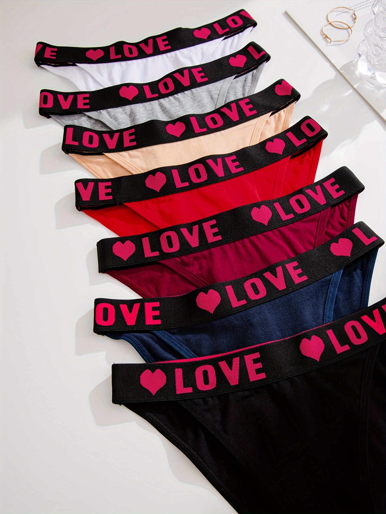 Letter Tape Briefs Breathable Comfy Stretchy Intimates - Temu Canada