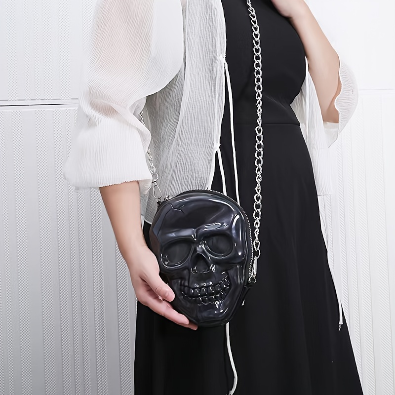 Gothic Skull Crossbody Bag, Dark Novelty Shoulder Bag, Halloween Horror  Handbag & Purse For Women - Temu