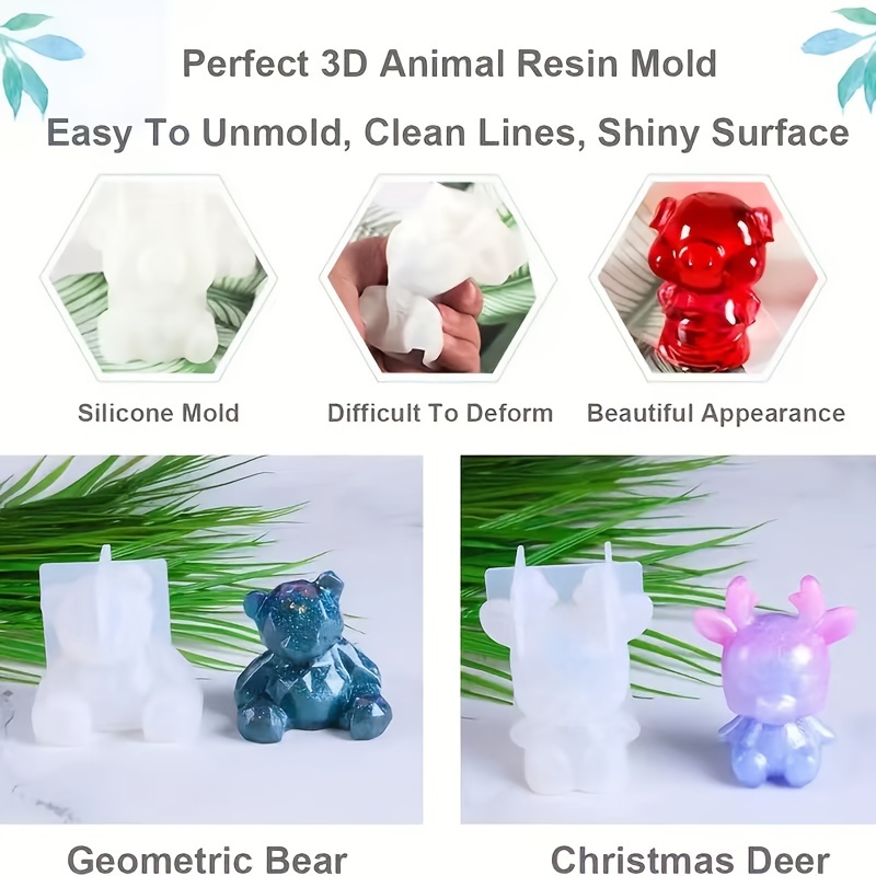 V18 Molde Resina – Kit Moldes para Resina Animales en 3D – Silika Moldes e  Insumos