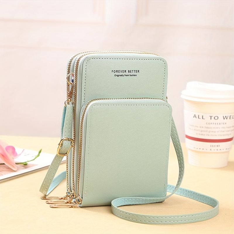 Cell Phone Bag, Crossbody Bag With Touch Screen Window Three Layers Of  Space: Phone Pouch*1, Pocket*2 - Temu