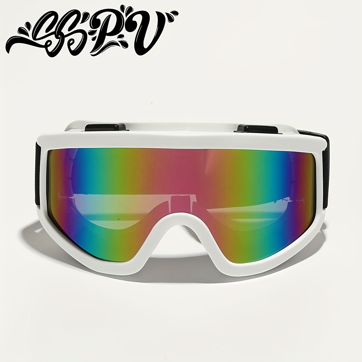 SSPV Ski Goggles with Adjustable Elastic Straps and Impact Resistant Lenses