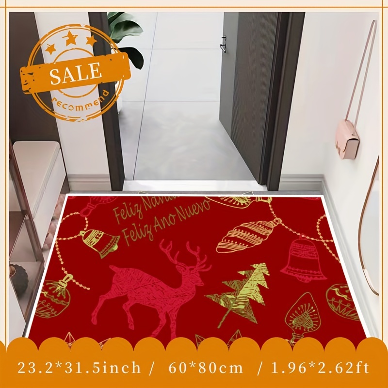 Christmas Element Diatom Mud Door Mat Non slip Waterproof - Temu