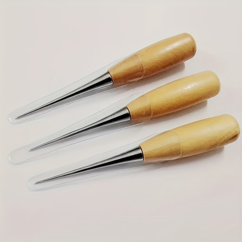 Wooden Handle Scratch Awl For Leather Punch Hole Or Diy - Temu