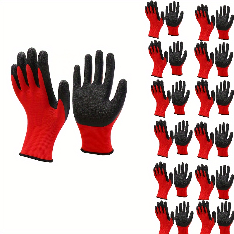 6 pares de guantes de jardinería para niños, guantes de trabajo para el  patio, guantes protectores con revestimiento de goma para niños pequeños