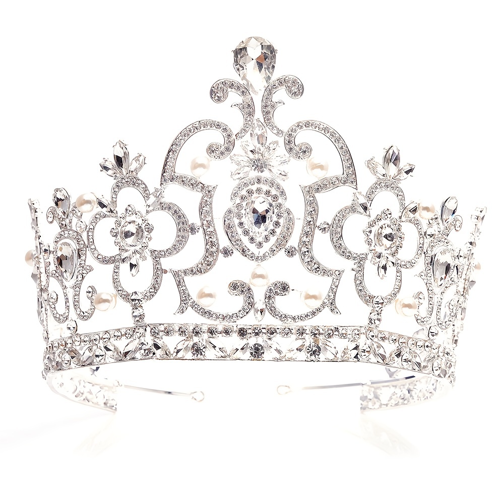 Kaufe Kristall Königin König Tiaras und Kronen Braut Diadem Für Braut  Frauen Kopfschmuck Haarschmuck Hochzeit Kopf Schmuck Zubehör