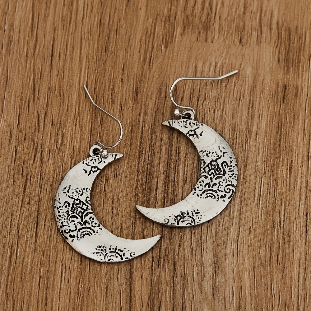 Boho moon sale earrings