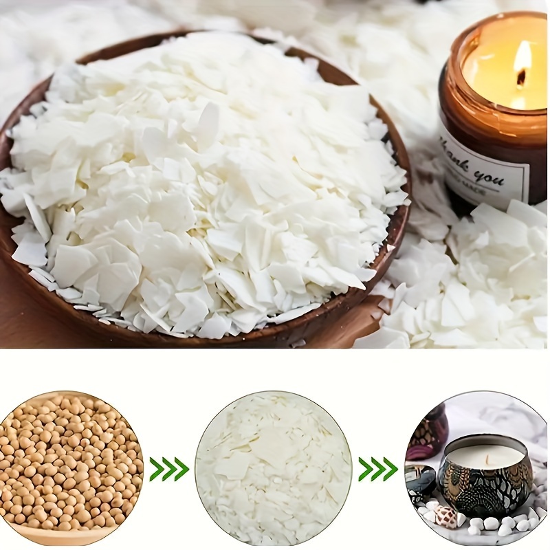 0.5 LB/227g Pure White Soy Wax Flakes,Natural Soy Wax Bulk for Candle  Making DIY, For Candle Making Premium Soy Candle Making Supplies.Premium  Quality