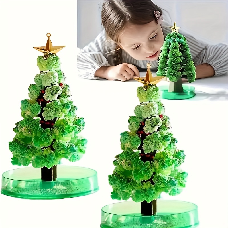  Magic Growing Crystal Christmas Tree, Crystal Christmas Paper  Tree Blossom Toys, DIY Crystal Growing Kit, Funny Science Kits & Party Toys  for Boys and Girls (Multicolor, 2 PCS) : Toys 