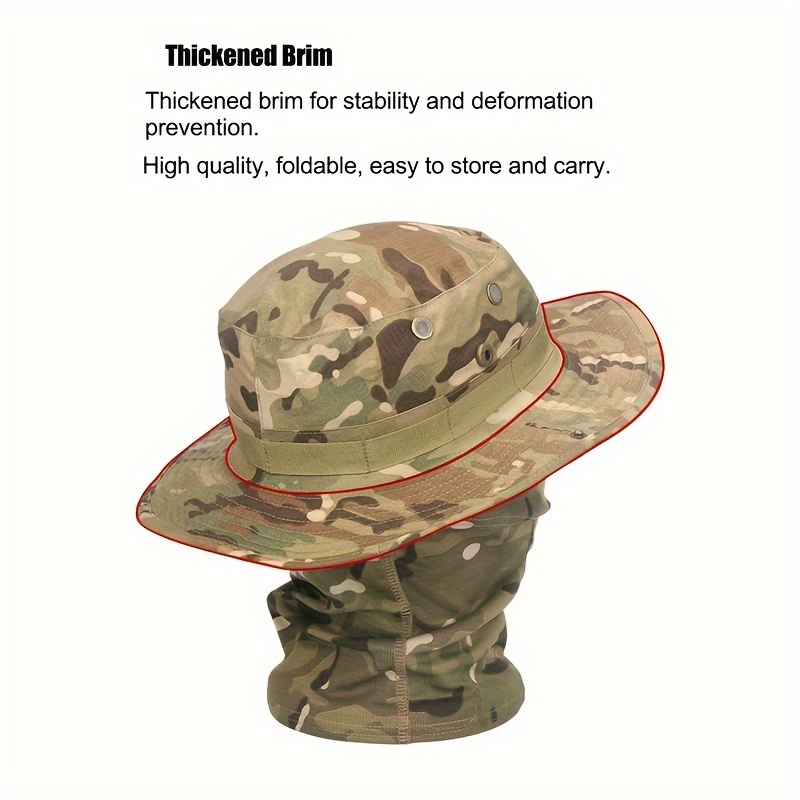 Adjustable Wide Brim Bucket Hat for Fishing Hiking