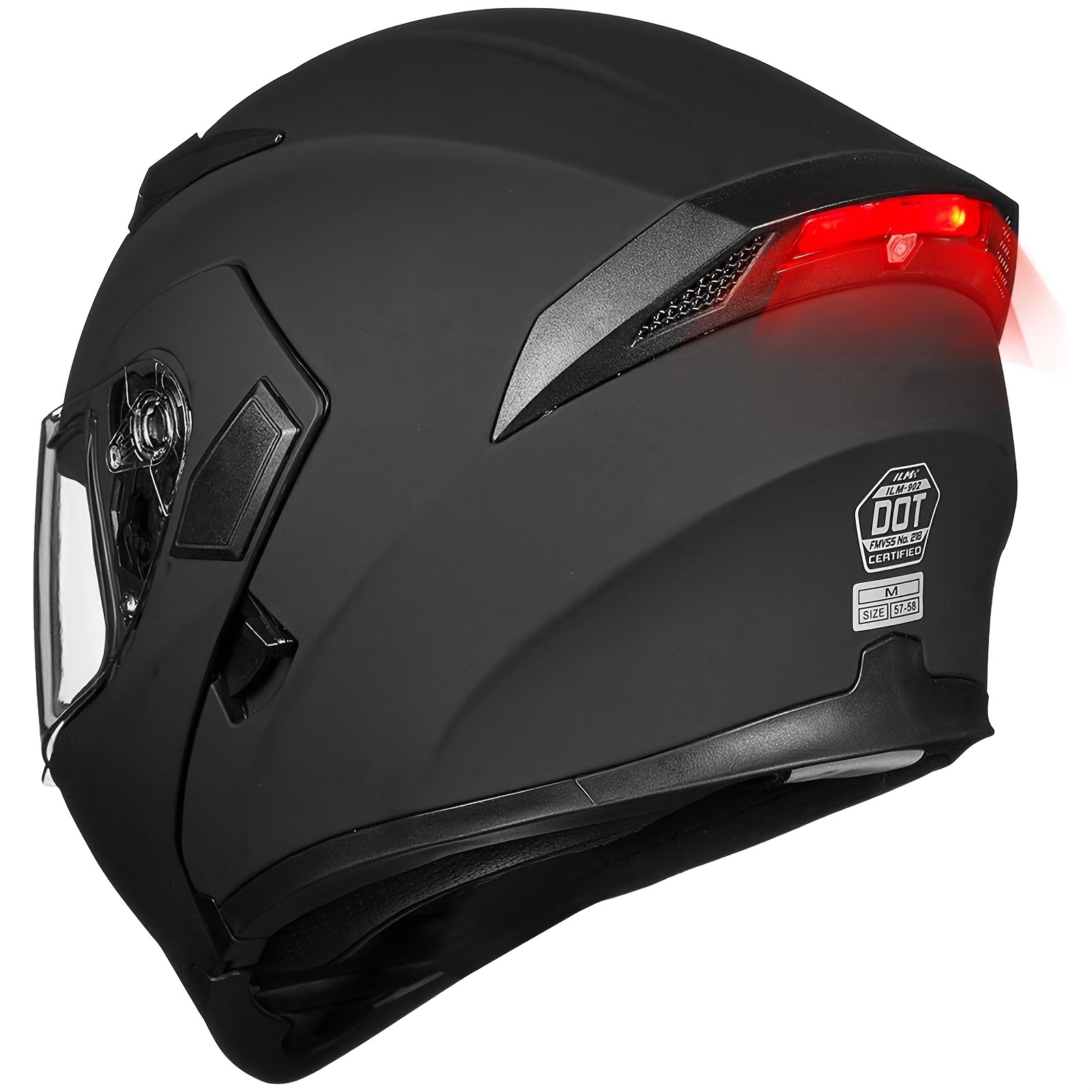  Casco de motocicleta de cara completa con Bluetooth integrado  doble protector facial aprobado por el DOT, casco de carreras de cara  completa para adultos, hombres y mujeres, unisex, para deportes Dirtbike