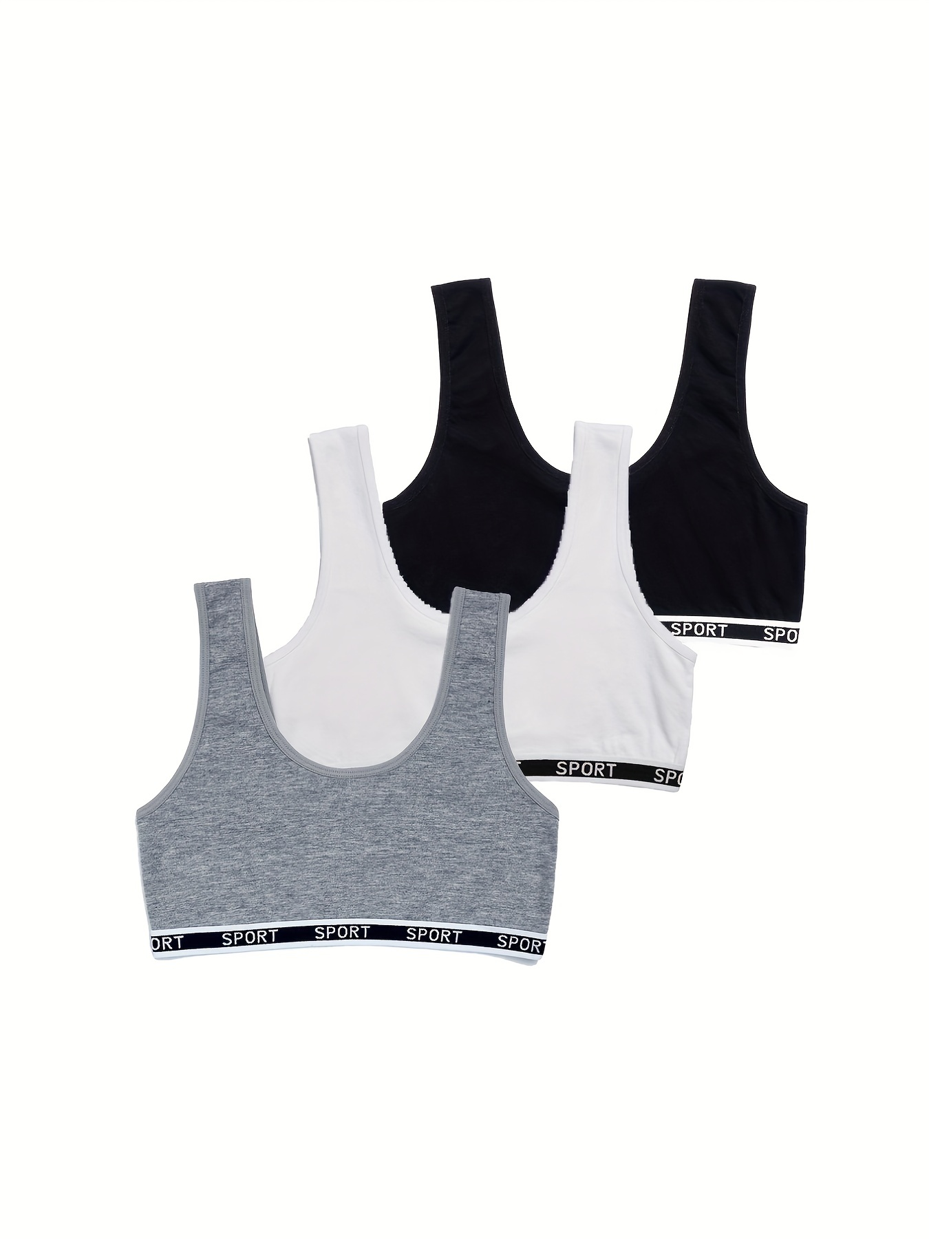 Girls Sports Bralette Camisole Set Cotton Training Bras 9 15 - Temu