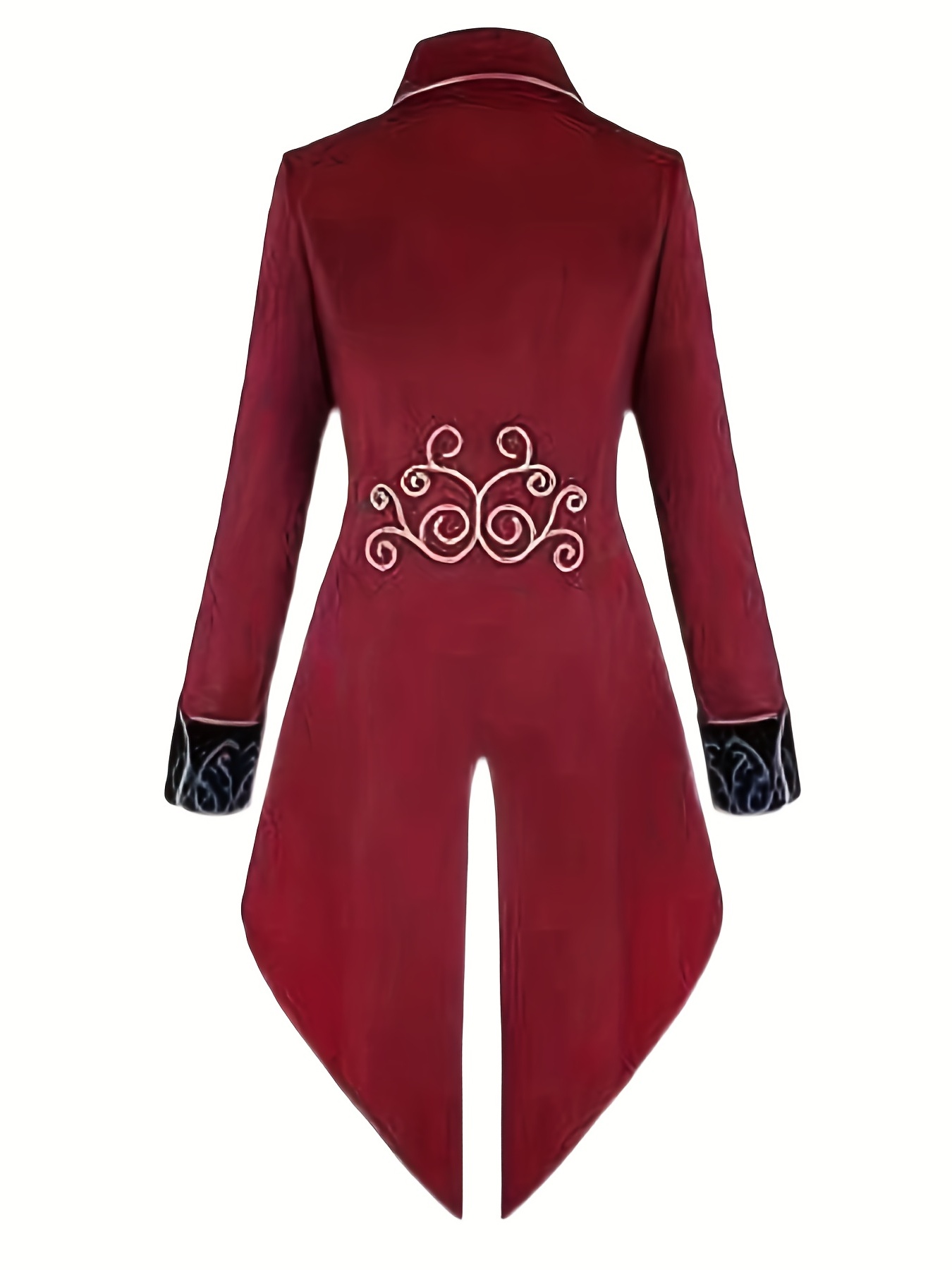 Xysaqa Men's Fashion Steampunk Vintage Tailcoat Jacket Gothic Victorians  Frock Coat Medieval Uniform Halloween Costume 