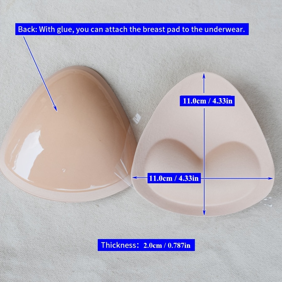 1 Pair Chest Pad Women Bikini Bra Insert Silicone Breast Pads