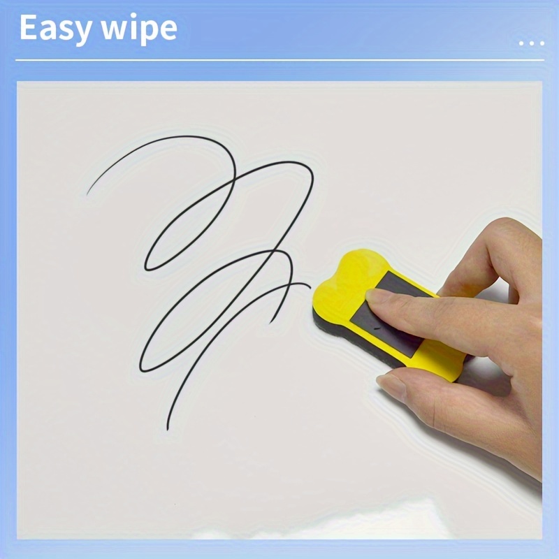 6pack Dry Erase Whiteboard Stickers, Embossed Removable Adhesive+PET  Erasing Film, A4 Size
