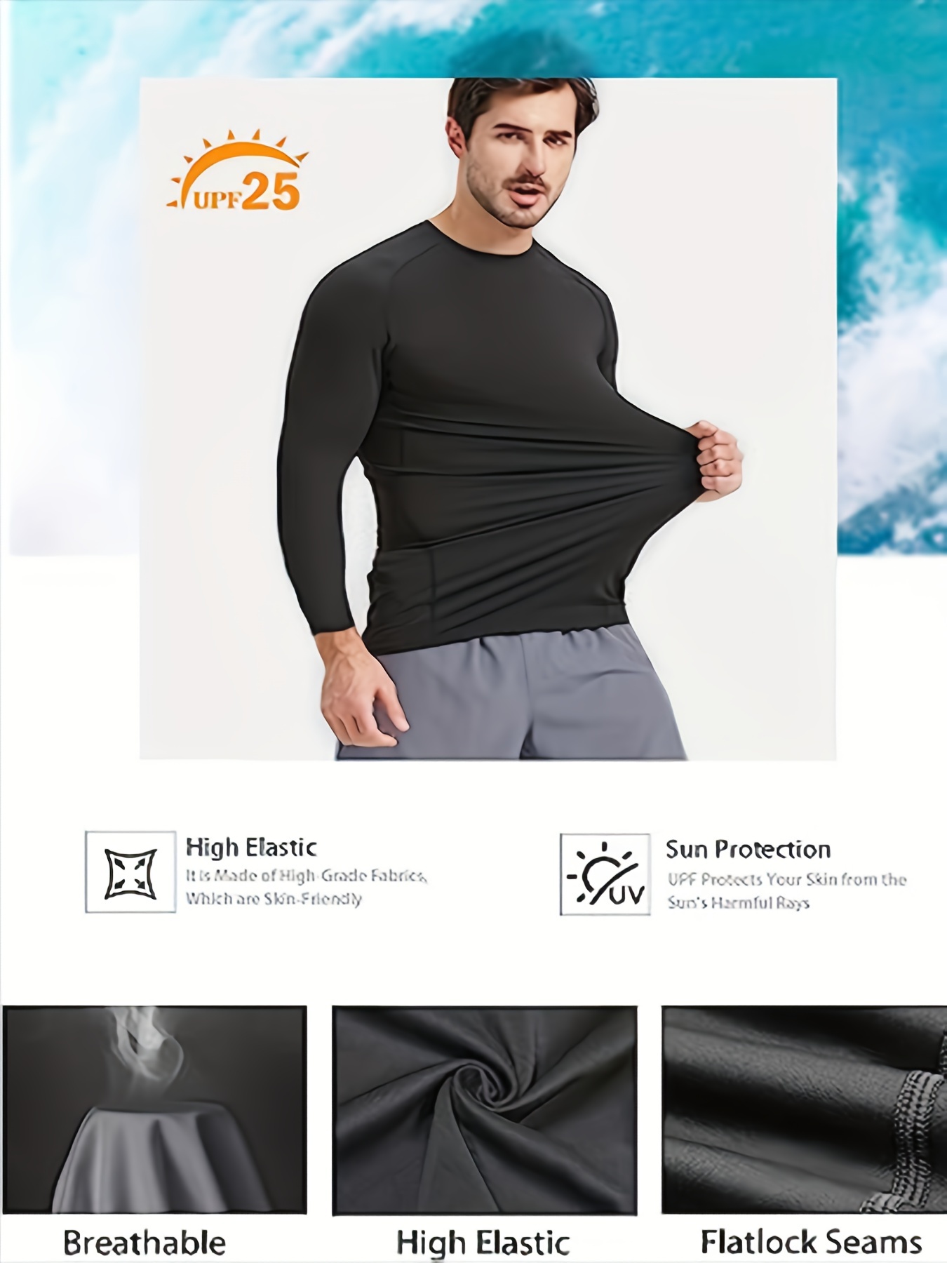 Telaleo conjunto Camisetas Compresión Hombre Camiseta - Temu Chile