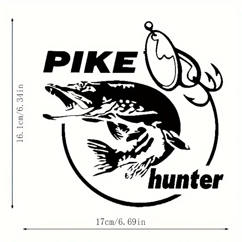 Pike Hunter Fish Fishing Animal Car Sticker Automobiles - Temu