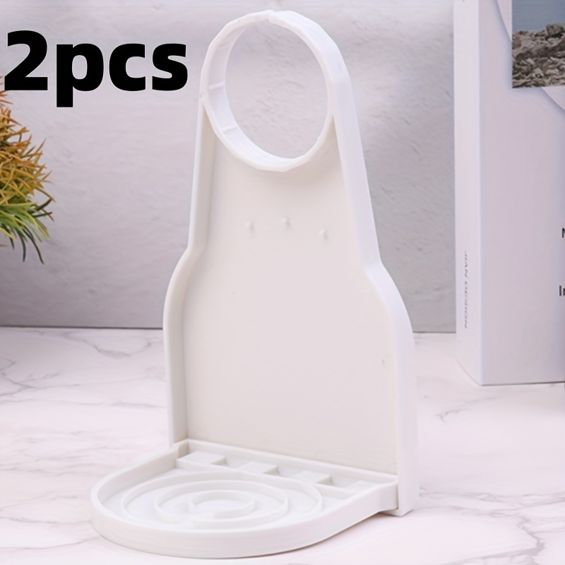 2 Pack Laundry Detergent Drip Catcher/Cup Holder, Fits Most Economic Sized Bottles, No More Leaks or Mess, White