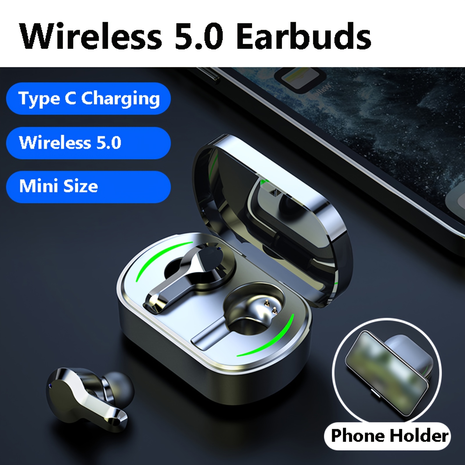 Boean Auriculares Bluetooth, auriculares inalámbricos con 16 horas de  reproducción, Bluetooth 5.3, auriculares inalámbricos HD de graves  profundos