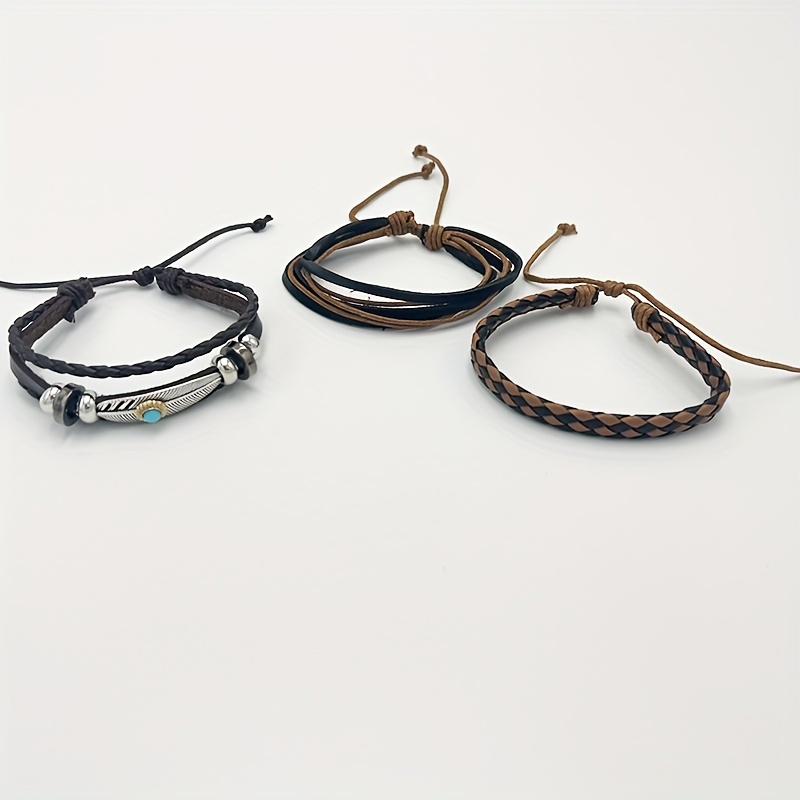 Men's Multilayer Braided Leather Bracelet