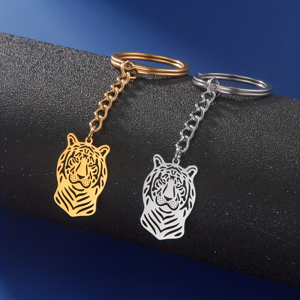 Tiger Keychain Tiger Key Ring Tiger Key Chain Tiger Head